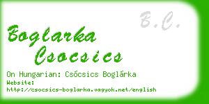 boglarka csocsics business card