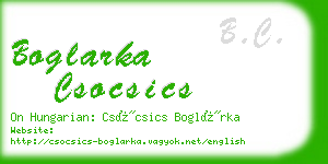 boglarka csocsics business card